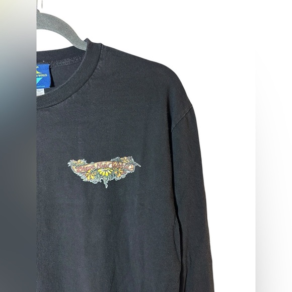 Brave New World Long Sleeve Graphic Tee Black Surf Shirt Gildan Medium - Picture 4 of 9